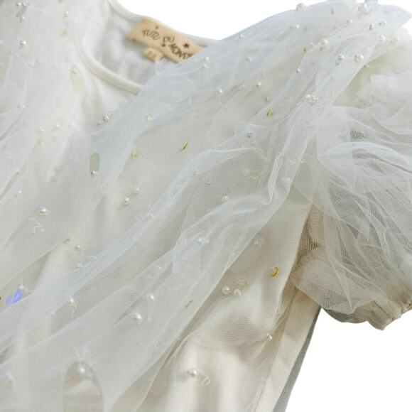 Tutu De Monde Girls Lucky Charm Dress Tutu Chiffon Size 8-9 Wedding Flower Girl - Picture 4 of 10